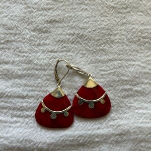 Sterling coral earrings